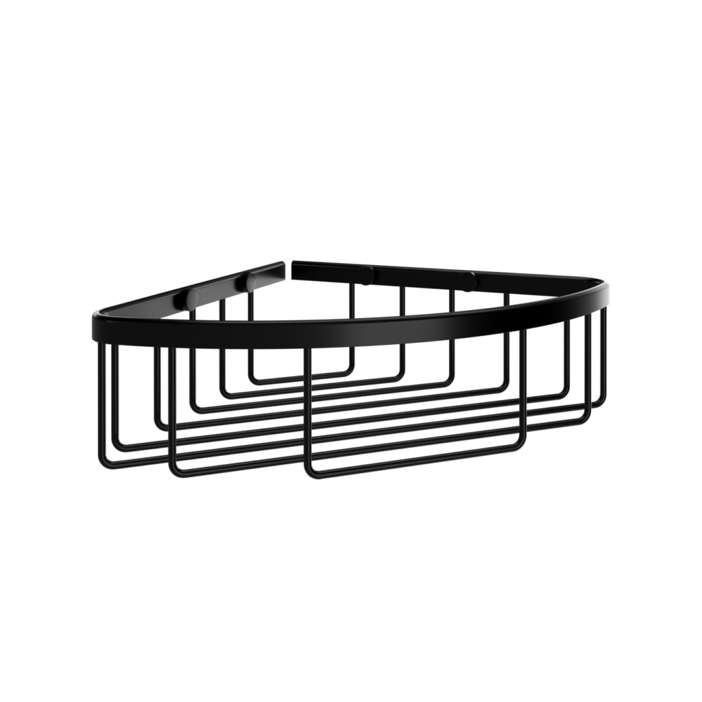 BLACK MATTE SINGLE CORNER BASKET