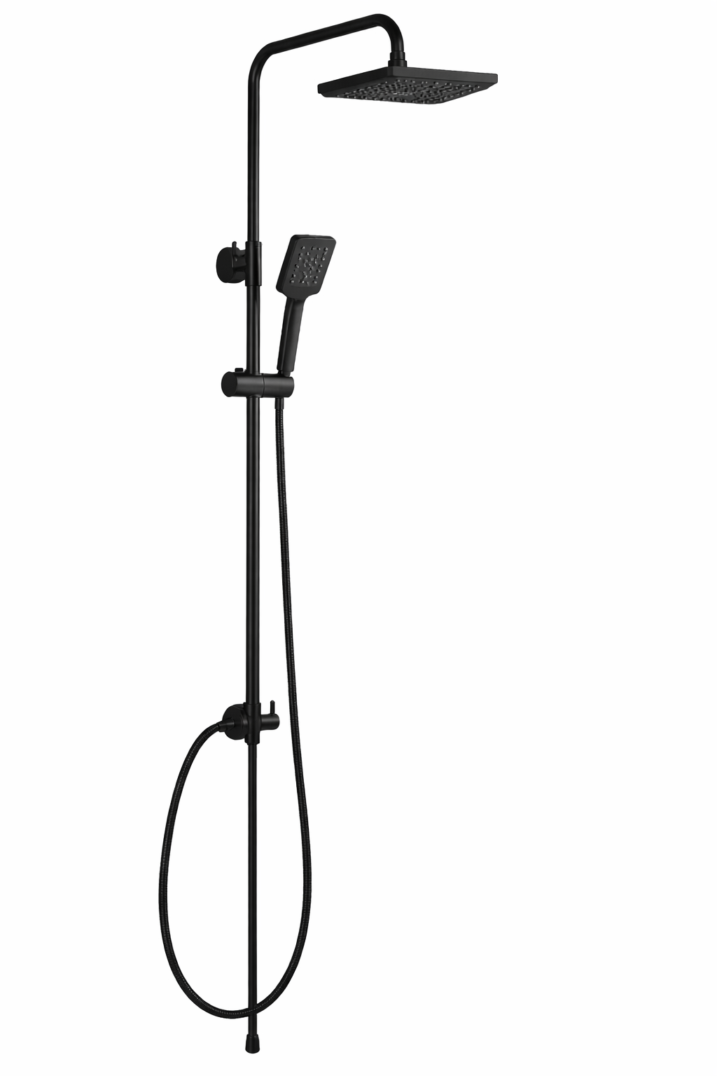 GOOD LIFE SQUARE SHOWER SYSTEM S/STEEL BLACK MATTE