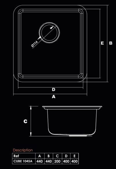 KITCHEN SINK CUBE-1045A