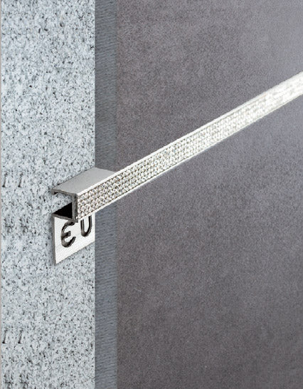 ALUMINIUM SILVER SHINE CRYSTAL LISTELLO 12MM