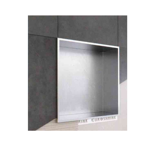 EURONICHE BRUSHED INOX DRAIN SHELF S/S 304 30x30x10CM