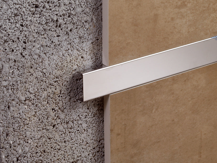 STAINLESS STEEL BRUSHED SILVER LISTELLO 15MM