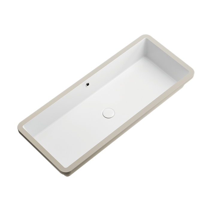WHITE UNDERCOUNTER BASIN 1000x420x195MM