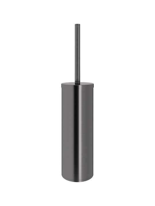 TOILET BRUSH WITH SHORT HANDLE PVD BRUSHED GUNMETAL