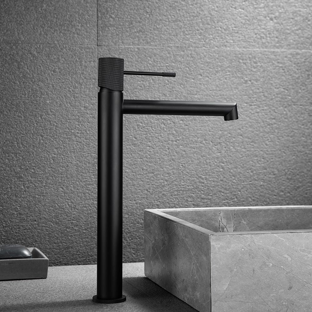 TERRA SINGLE LEVER BASIN MIXER TALL BLACK MATTE