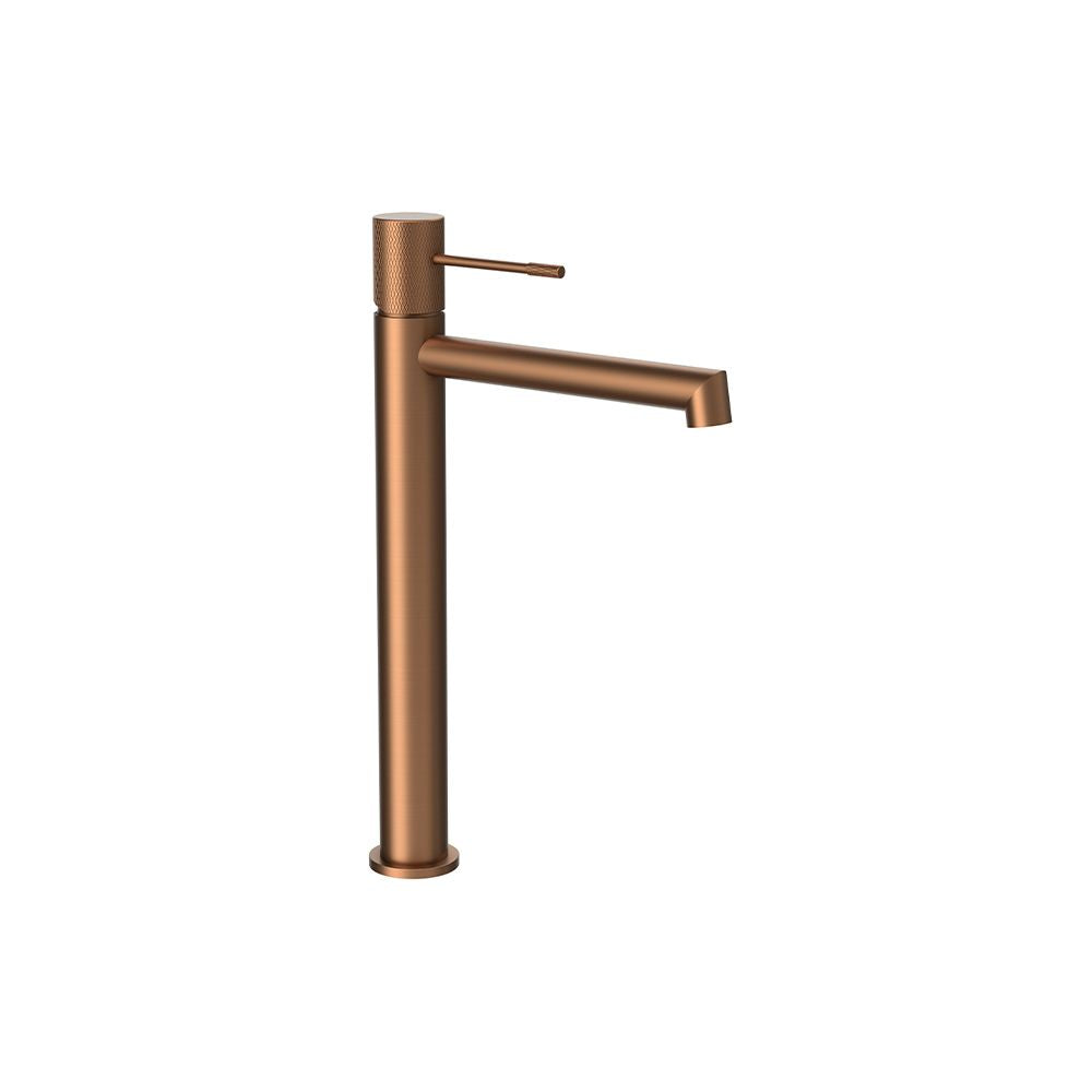 TERRA SINGLE LEVER BASIN MIXER TALL ROSE BRUSHED GOLD