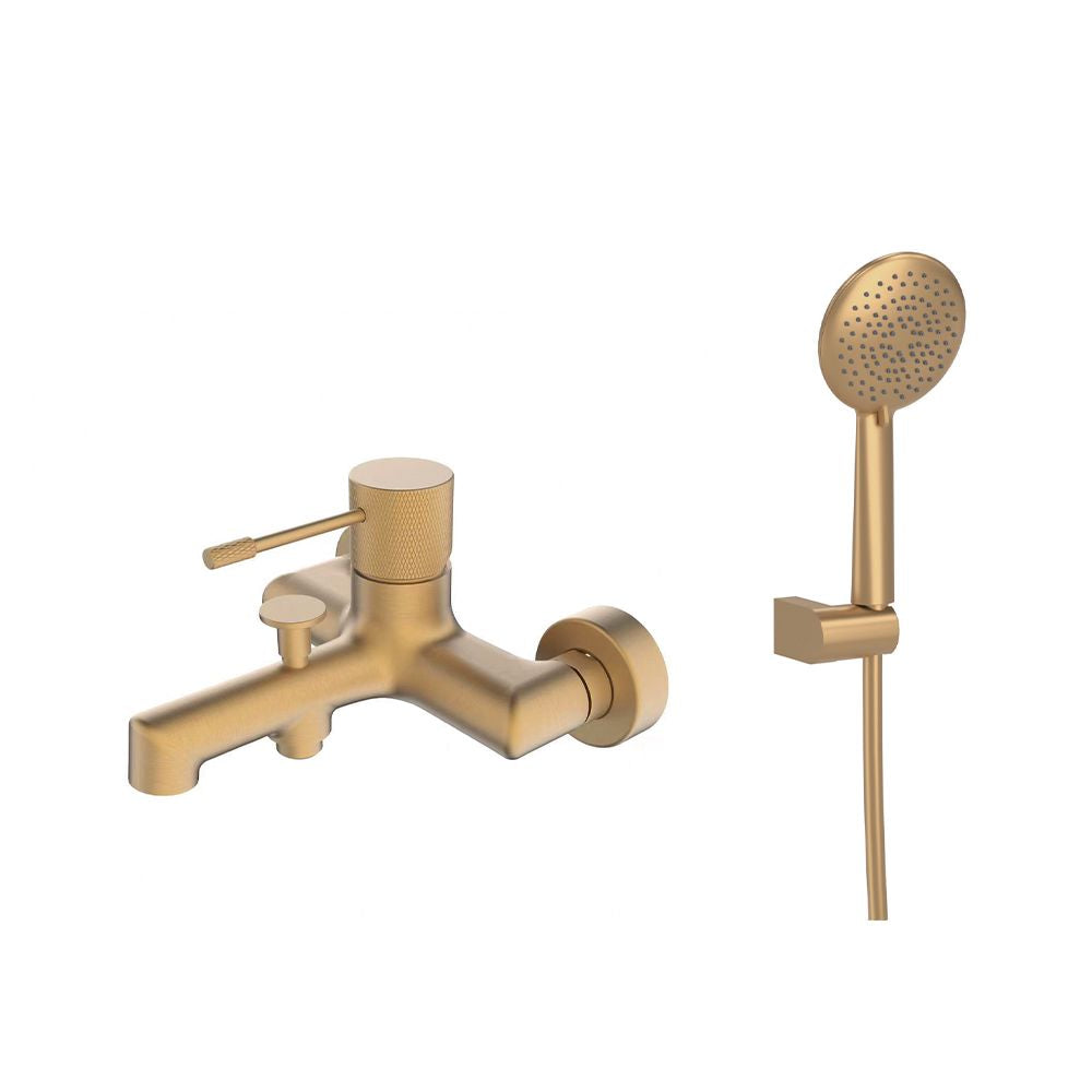 TERRA SINGLE LEVER BATH-SHOWER MIXER BRUSHED GOLD