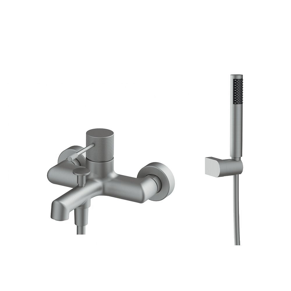TERRA SINGLE LEVER BATH-SHOWER MIXER GUN METAL LIGHT