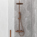 PRECIOSA ROUND SHOWER SYSTEM 250MM BRUSHED ROSE GOLD