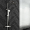 TERRA ROUND SHOWER SYSTEM 250MM BRUSHED NICKEL
