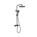 ELEGANCE SQUARE 250X250MM THERMOSTATIC SHOWER SYSTEM BLACK MATT