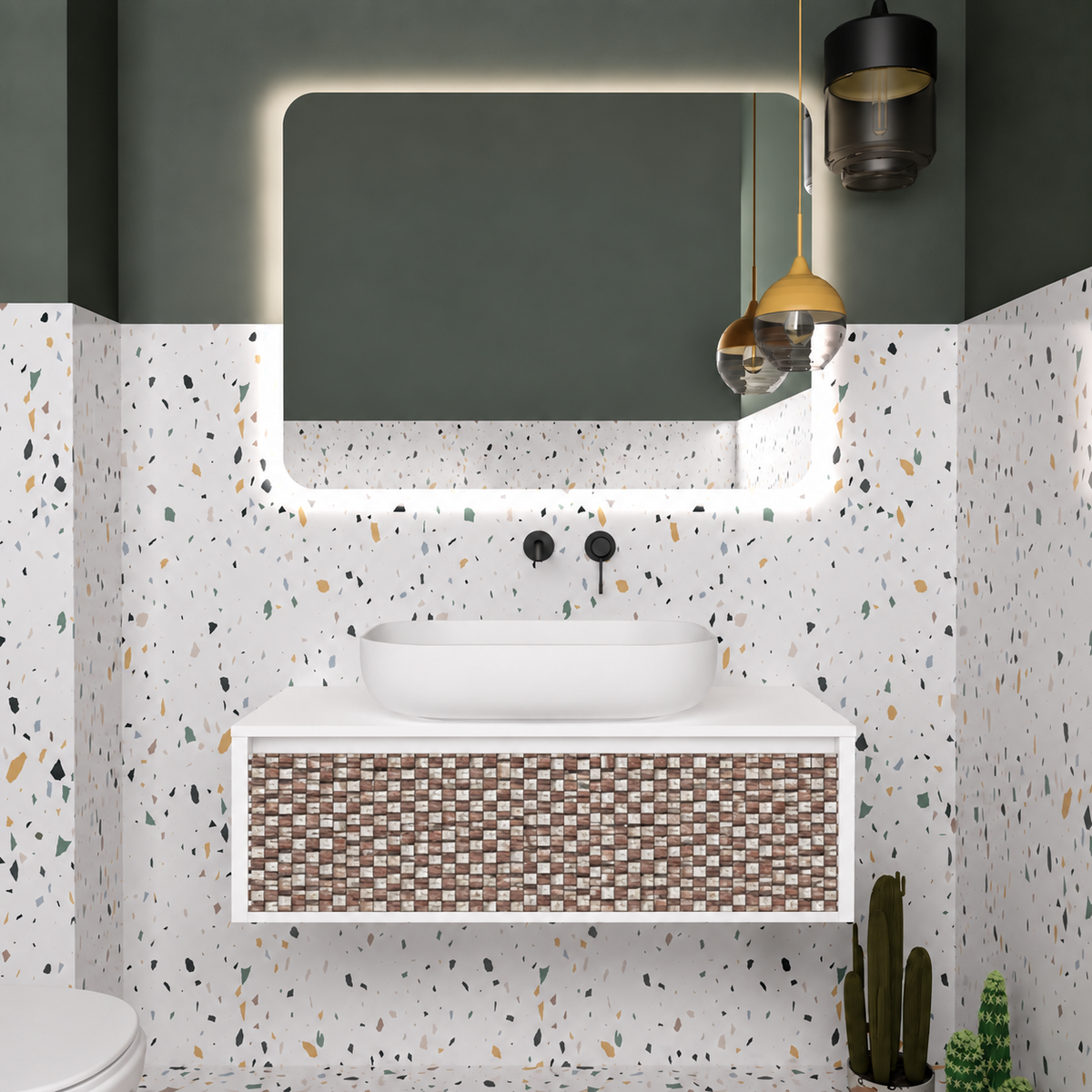 Orabella exact finish245 staggered rectangular mosaic 1063/6010/245/W///