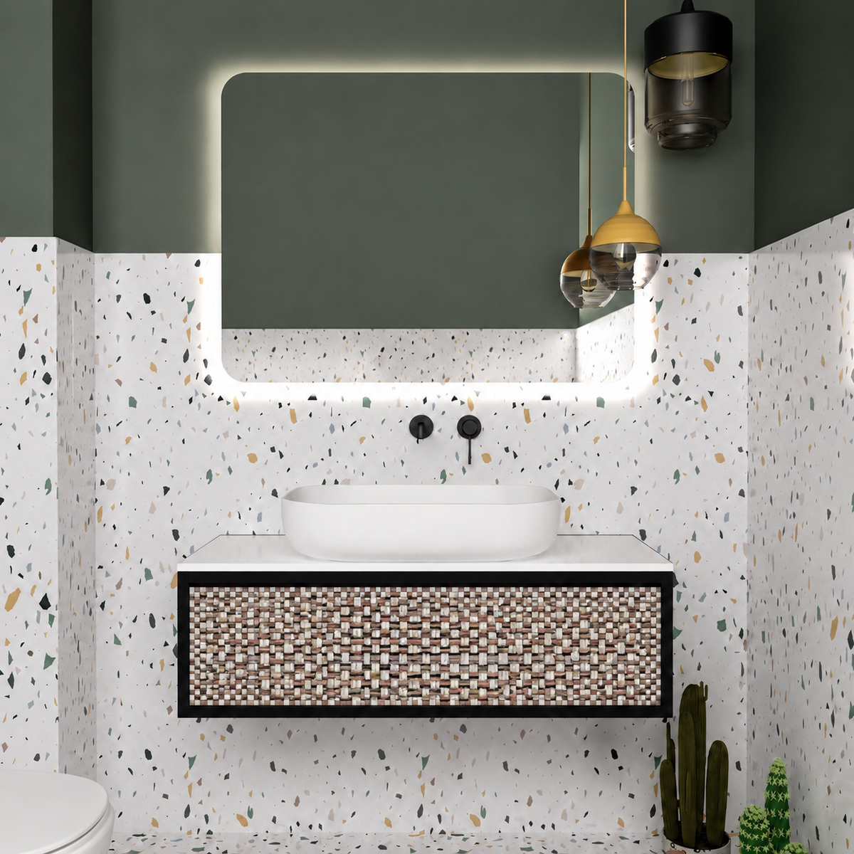 Orabella exact finish245 staggered rectangular mosaic 1063/6040/245/W///