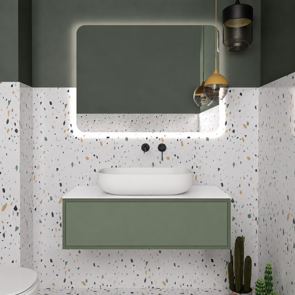 Drawer vanity - cabinet 162 / drawer 162 / White countertop