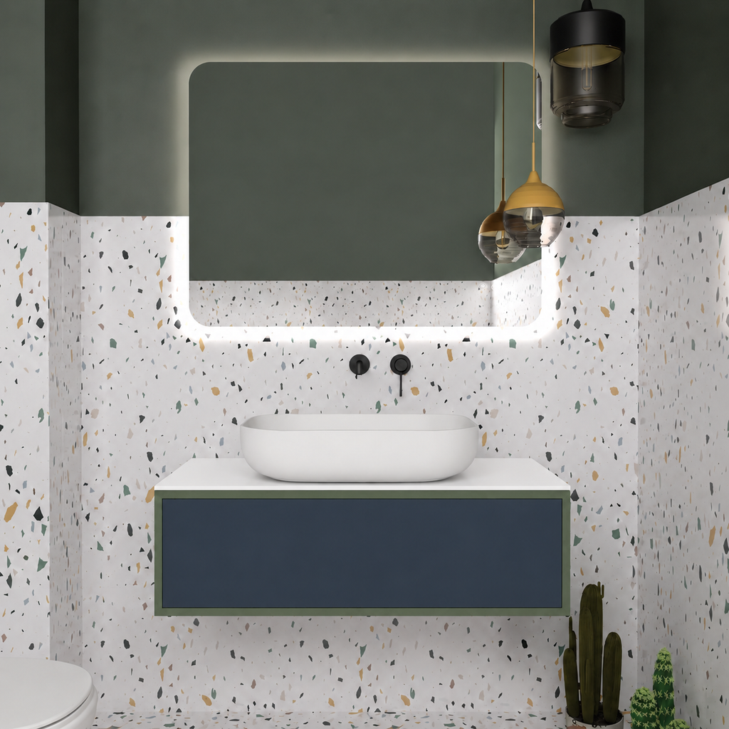 Drawer vanity - cabinet 162 / drawer 167 / White countertop