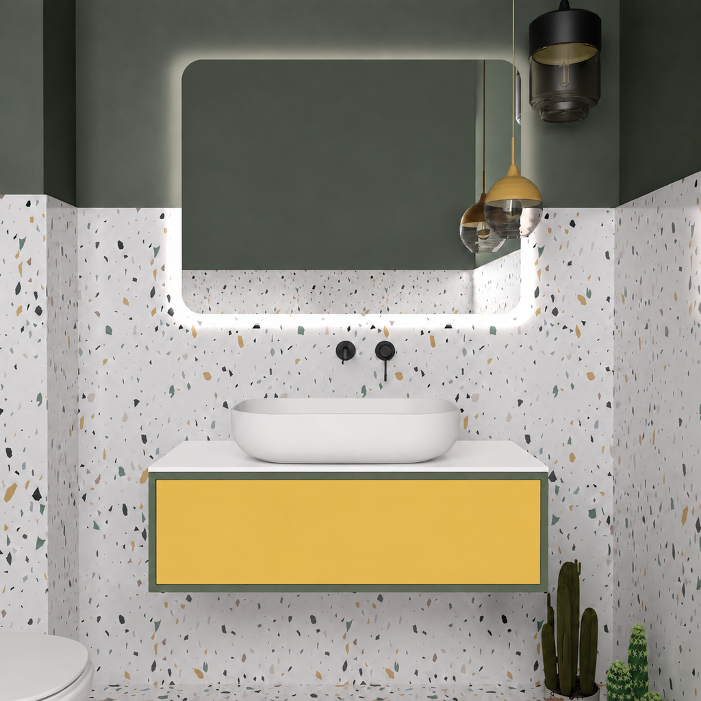 Drawer vanity - cabinet 162 / drawer 168 / White countertop