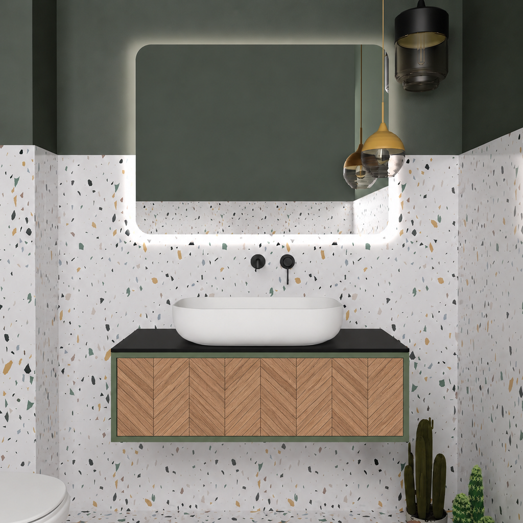 Drawer vanity - cabinet 162 / drawer 270 / Black countertop