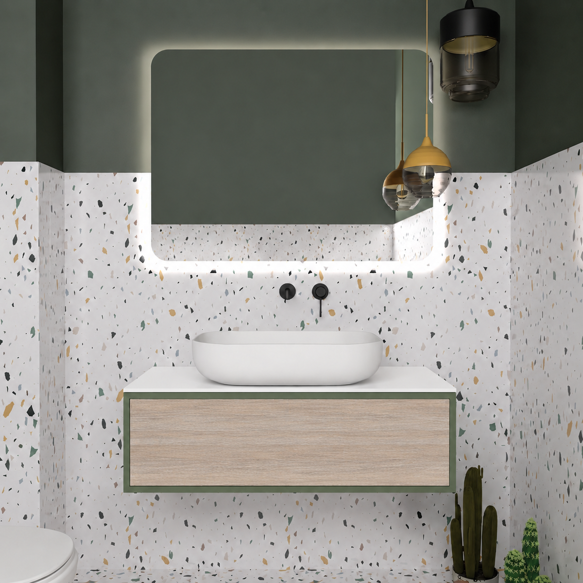 Drawer vanity - cabinet 162 / drawer 326 / White countertop