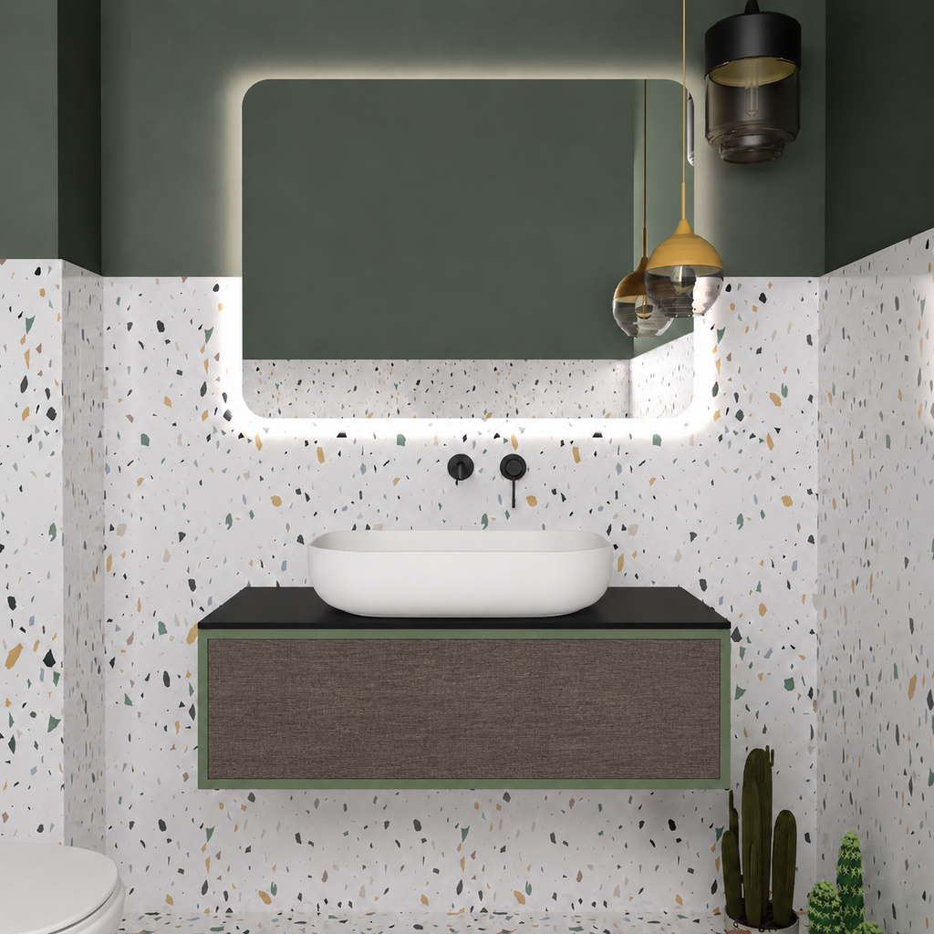 Drawer vanity - cabinet 162 / drawer 399 / Black countertop