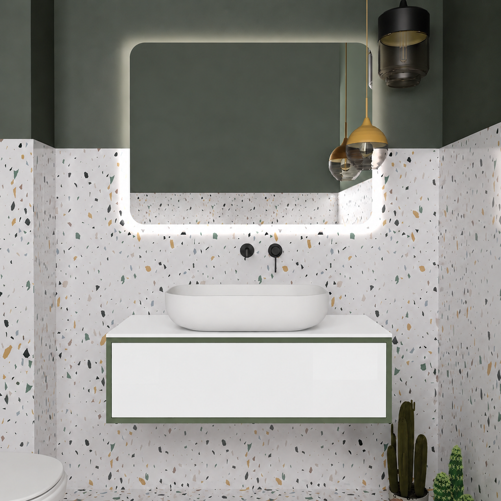 Drawer vanity - cabinet 162 / drawer 6010 / White countertop