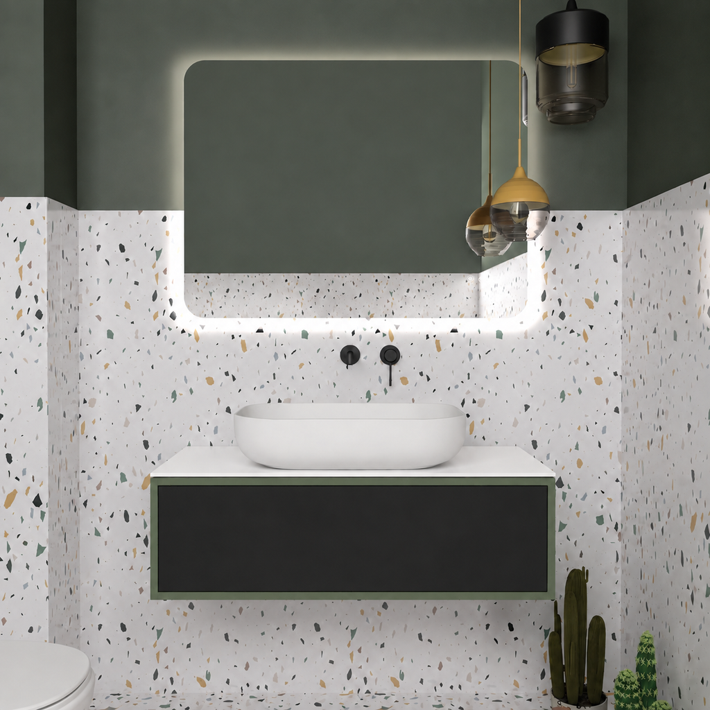Drawer vanity - cabinet 162 / drawer 6090 / White countertop