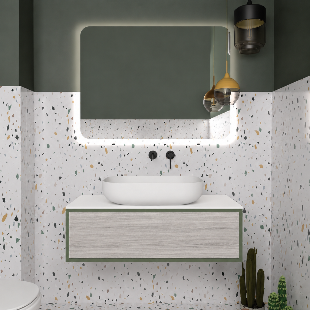 Drawer vanity - cabinet 162 / drawer 719 / White countertop
