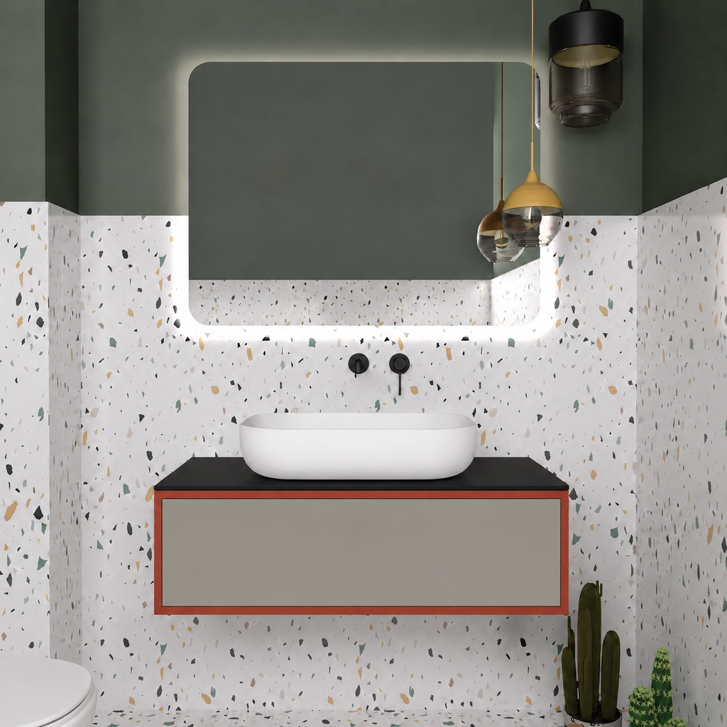 Drawer vanity - cabinet 165 / drawer 194 / Black countertop