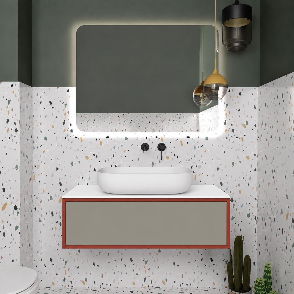 Drawer vanity - cabinet 165 / drawer 194 / White countertop