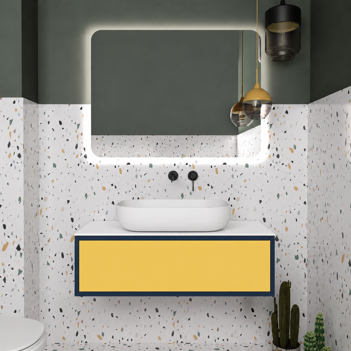 Drawer vanity - cabinet 167 / drawer 168 / White countertop