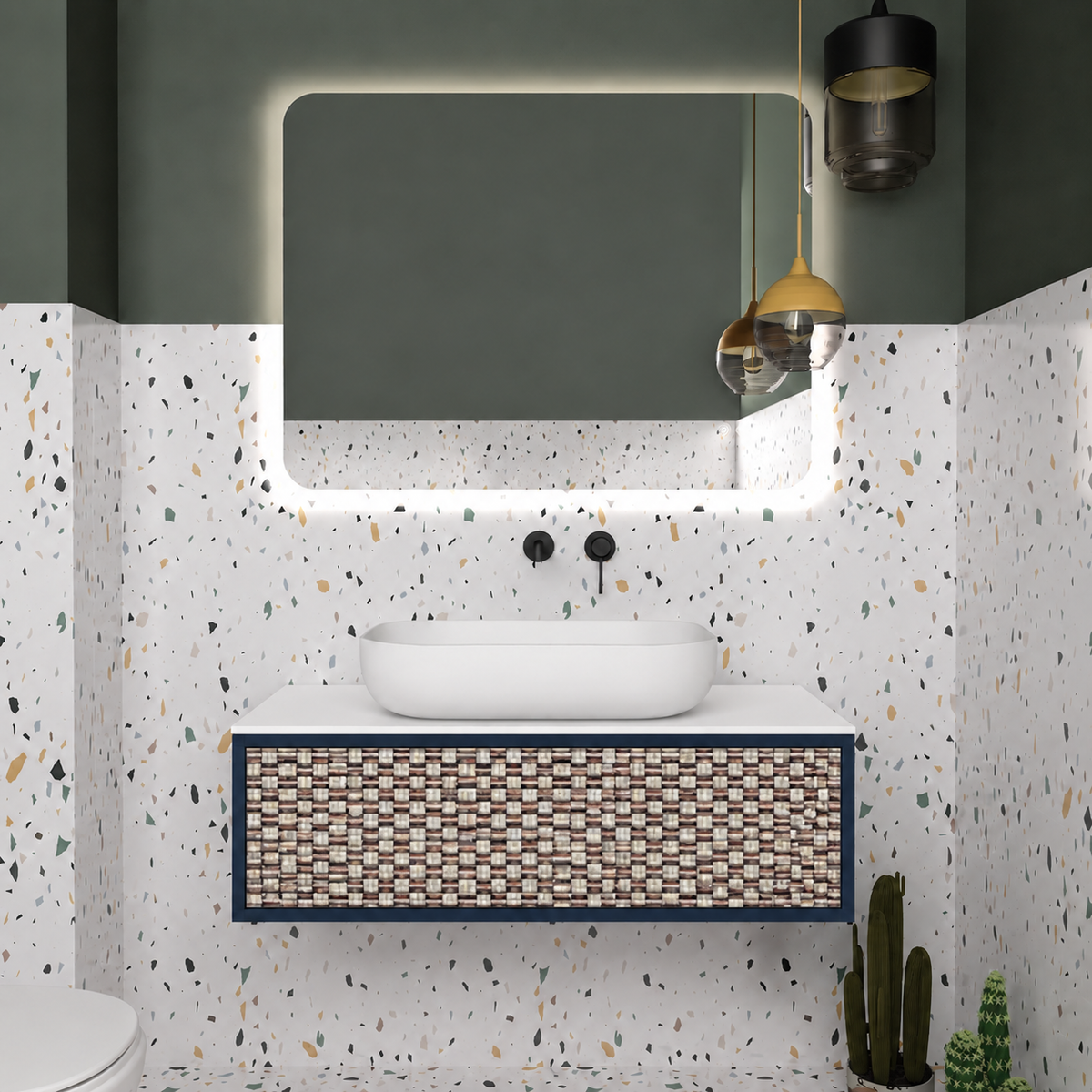 Drawer vanity - cabinet 167 / drawer 245 / White countertop