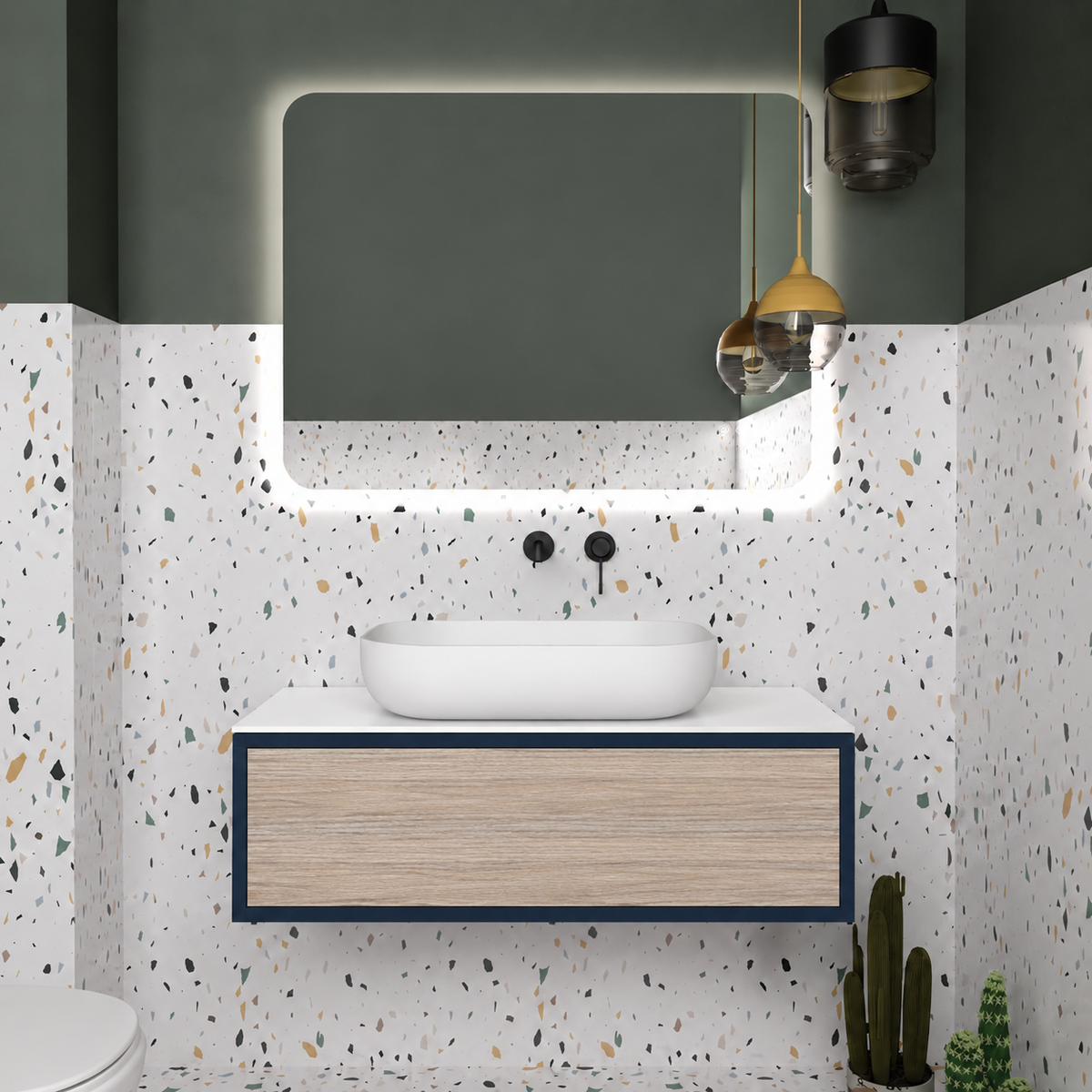 Drawer vanity - cabinet 167 / drawer 326 / White countertop
