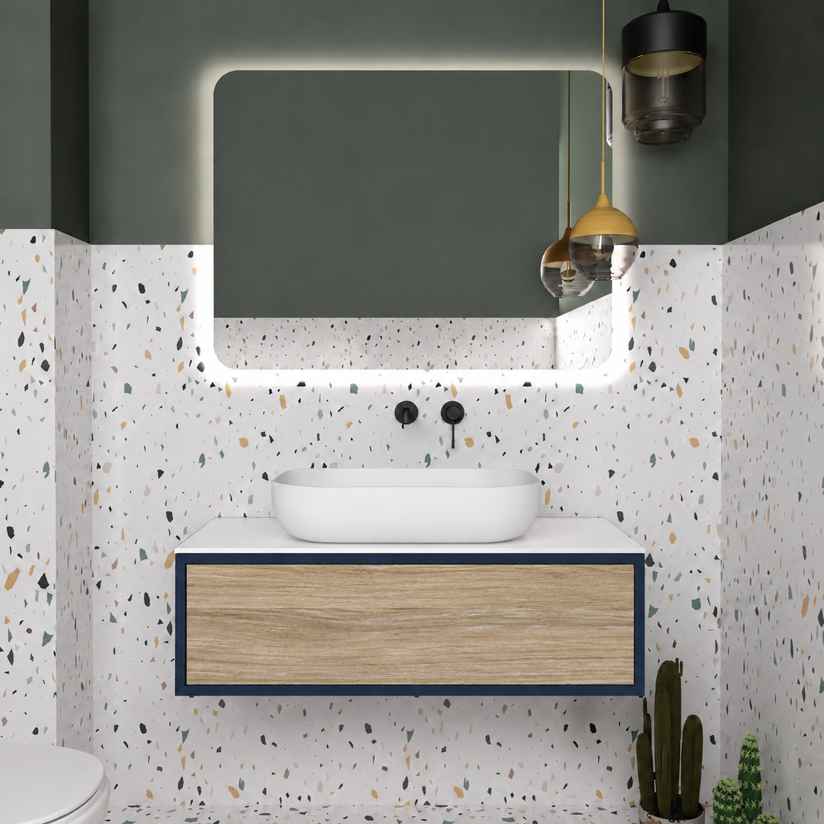 Drawer vanity - cabinet 167 / drawer 331 / White countertop