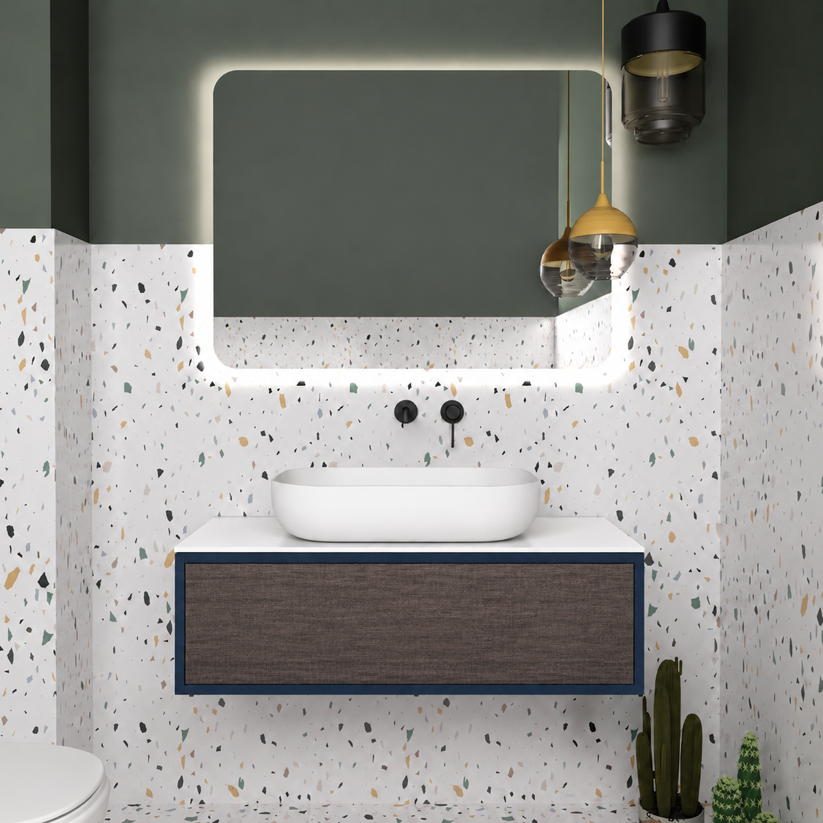 Drawer vanity - cabinet 167 / drawer 399 / White countertop