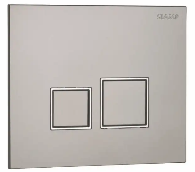 BUTTON SQUARE MATTE CHROME 111980