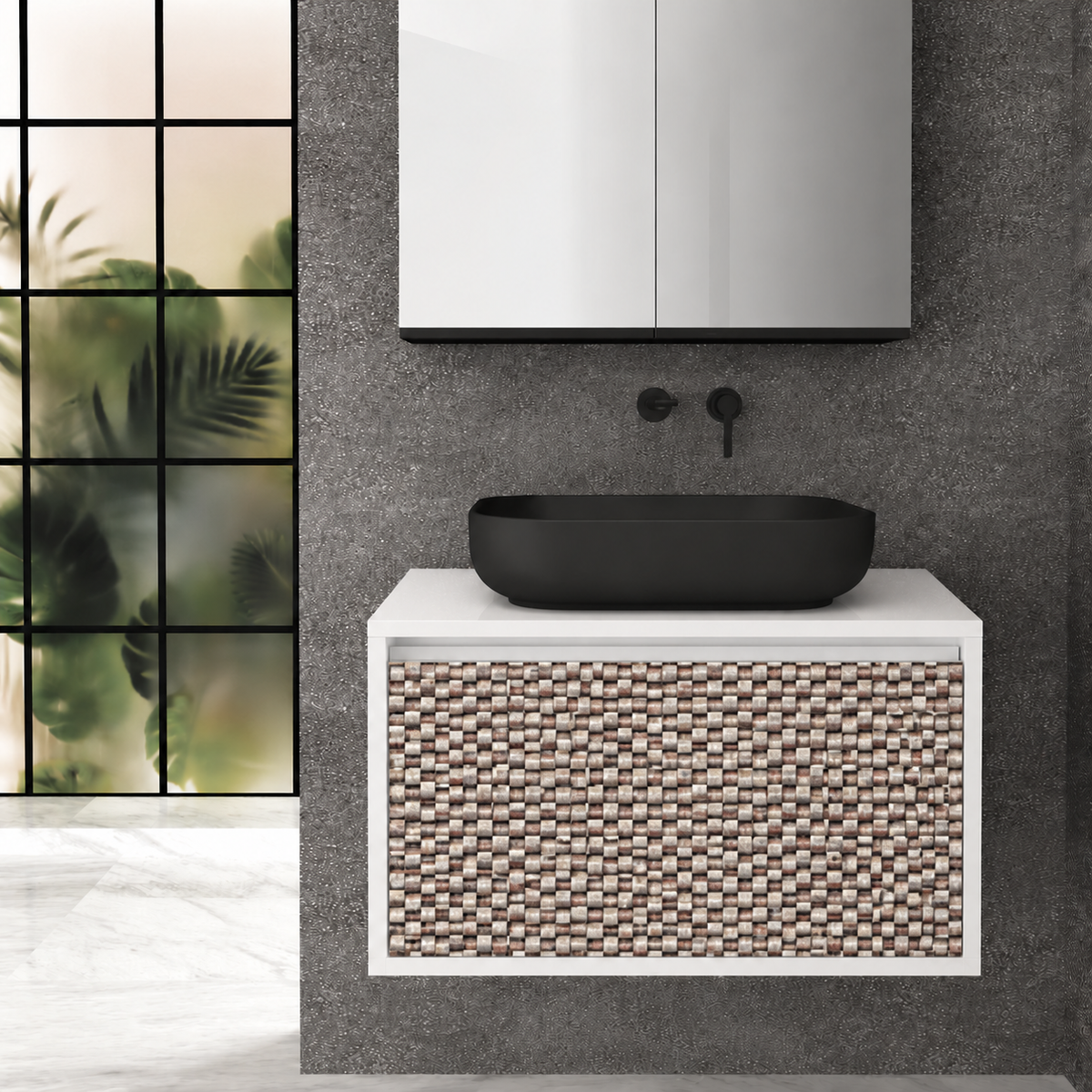 Orabella exact finish245 staggered rectangular mosaic 1347/6010/245/W///