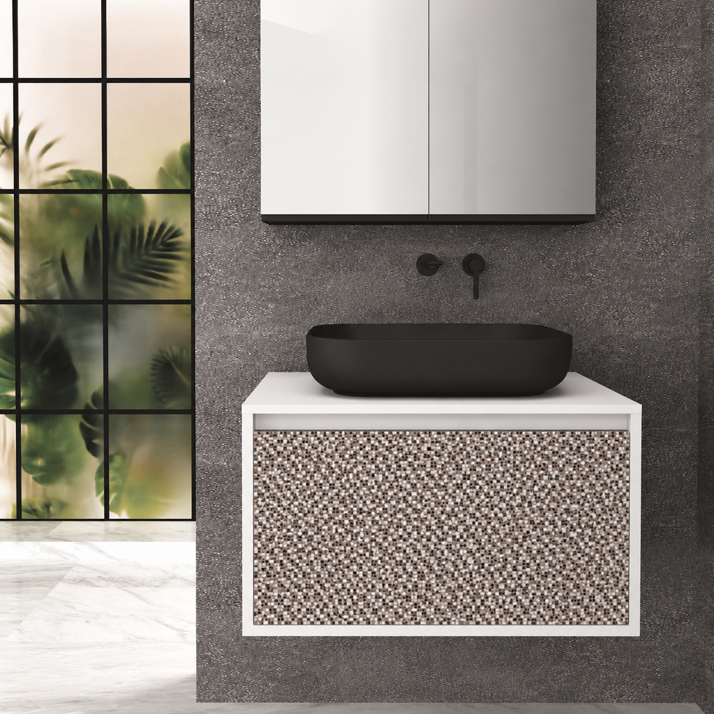 Orabella Drawer 80 Deep vanity — cabinet 6080, drawer 245, white countertop