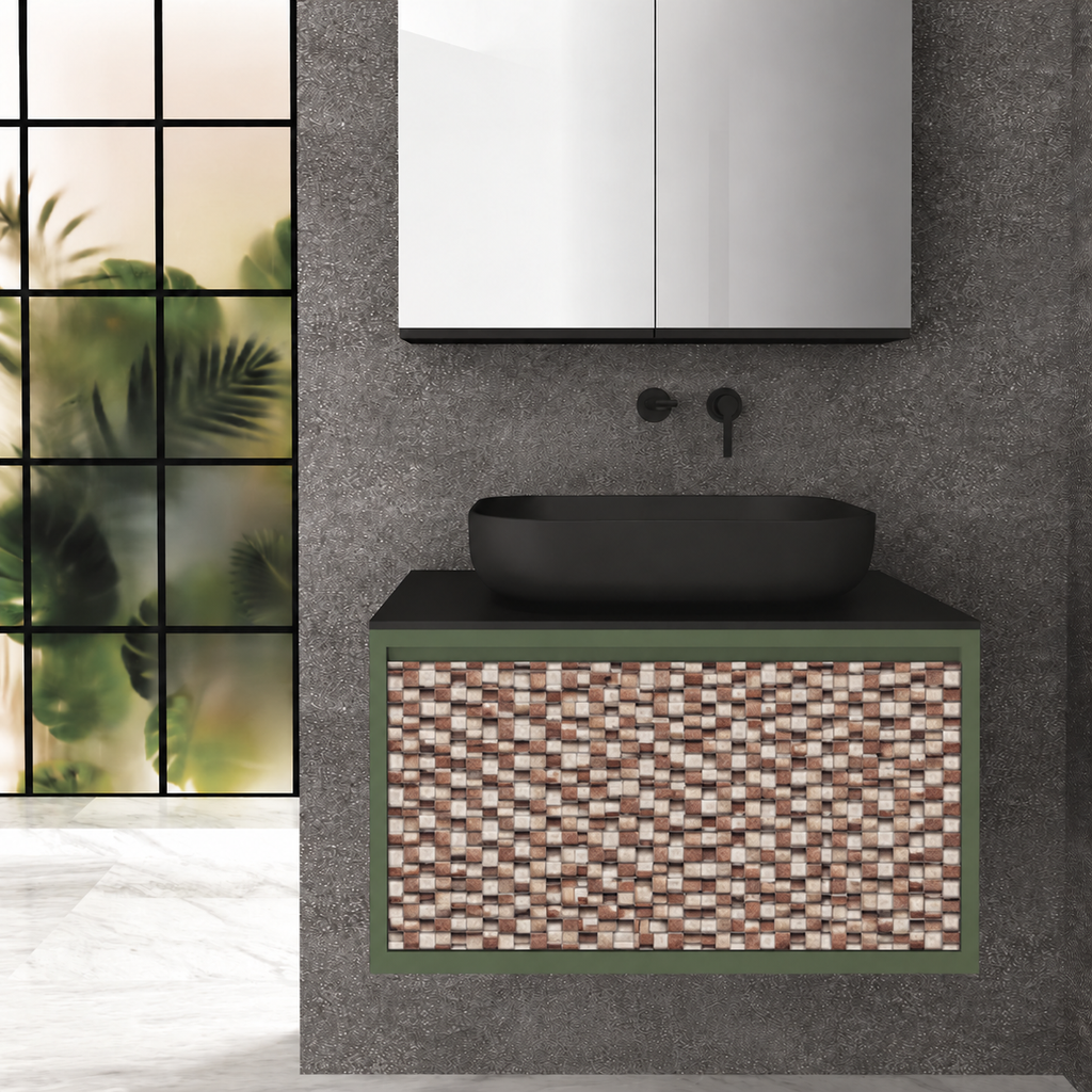 Drawer 80 Deep vanity - cabinet 162 / drawer 245 / Black countertop