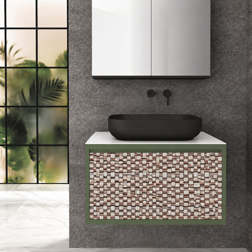 Drawer 80 Deep vanity - cabinet 162 / drawer 245 / White countertop