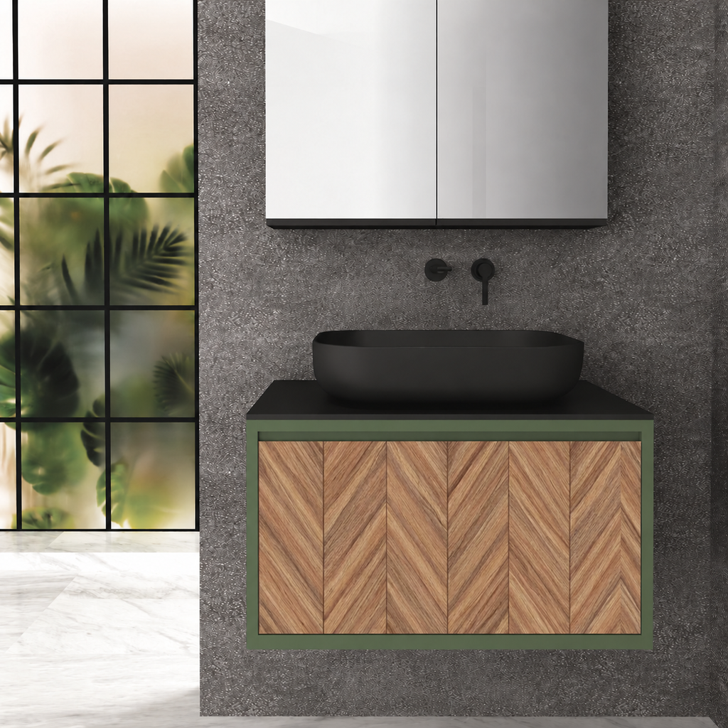Drawer 80 Deep vanity - cabinet 162 / drawer 270 / Black countertop