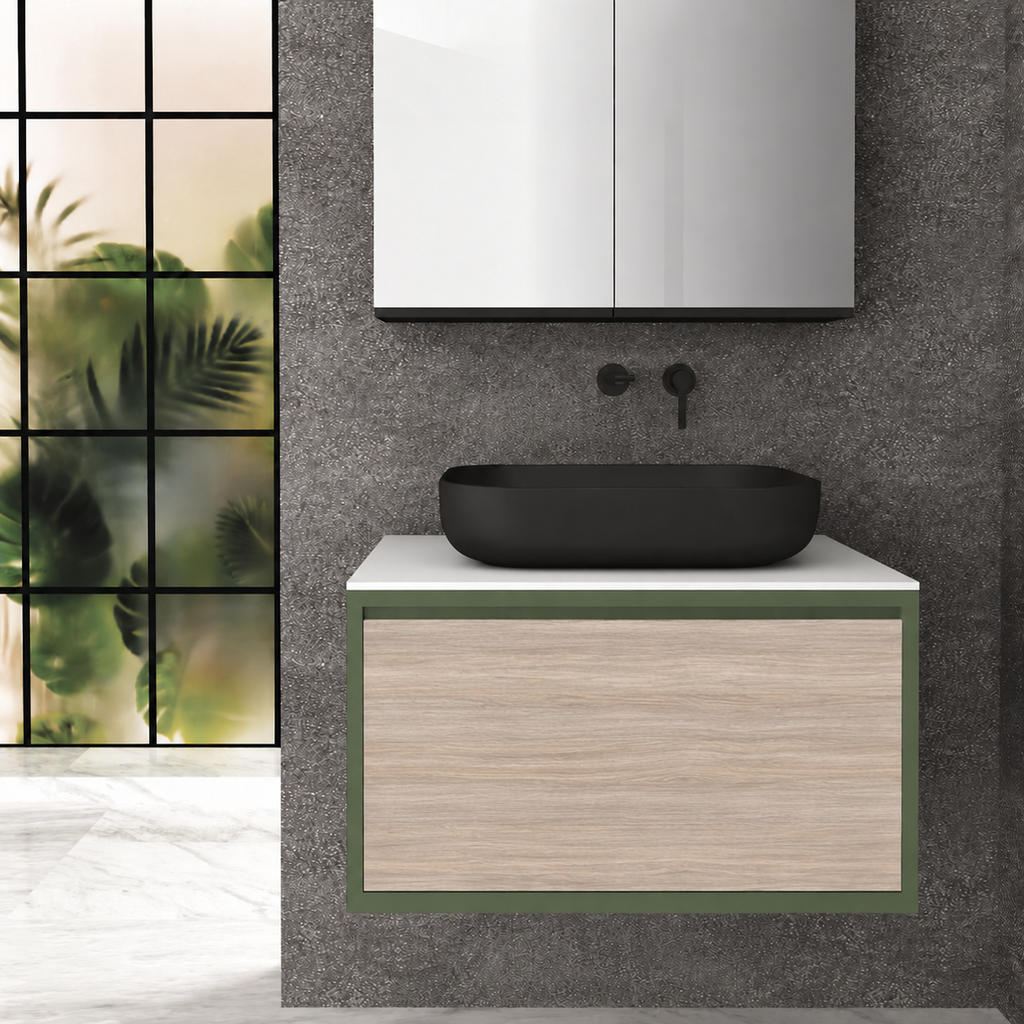 Drawer 80 Deep vanity - cabinet 162 / drawer 326 / White countertop