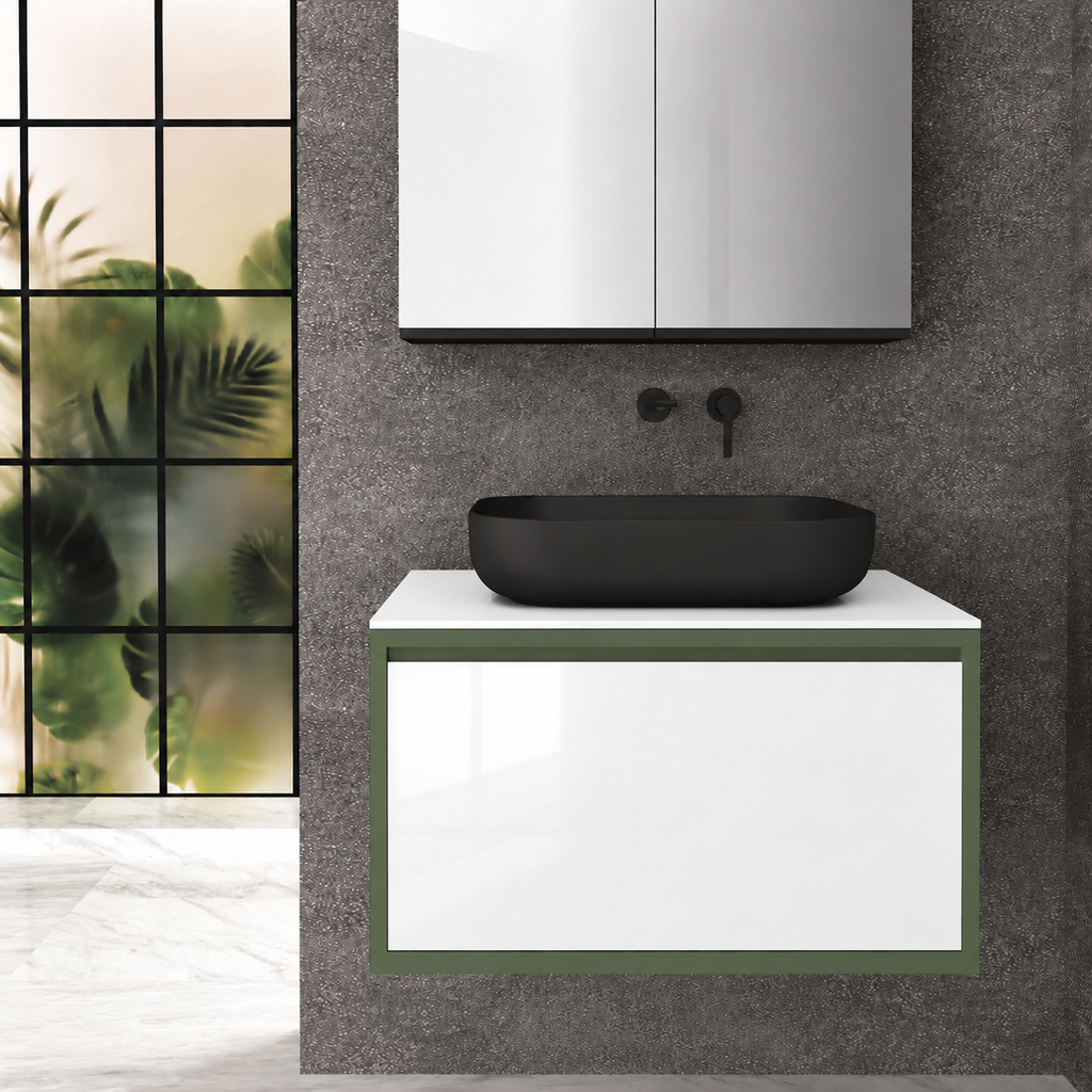 Drawer 80 Deep vanity - cabinet 162 / drawer 6010 / White countertop