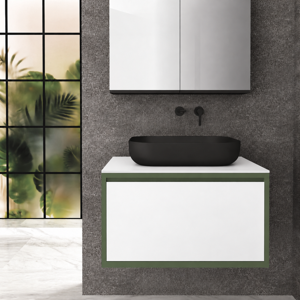 Drawer 80 Deep vanity - cabinet 162 / drawer 6080 / White countertop