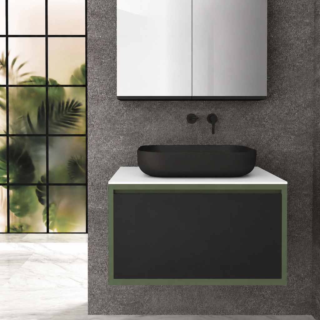 Drawer 80 Deep vanity - cabinet 162 / drawer 6090 / White countertop