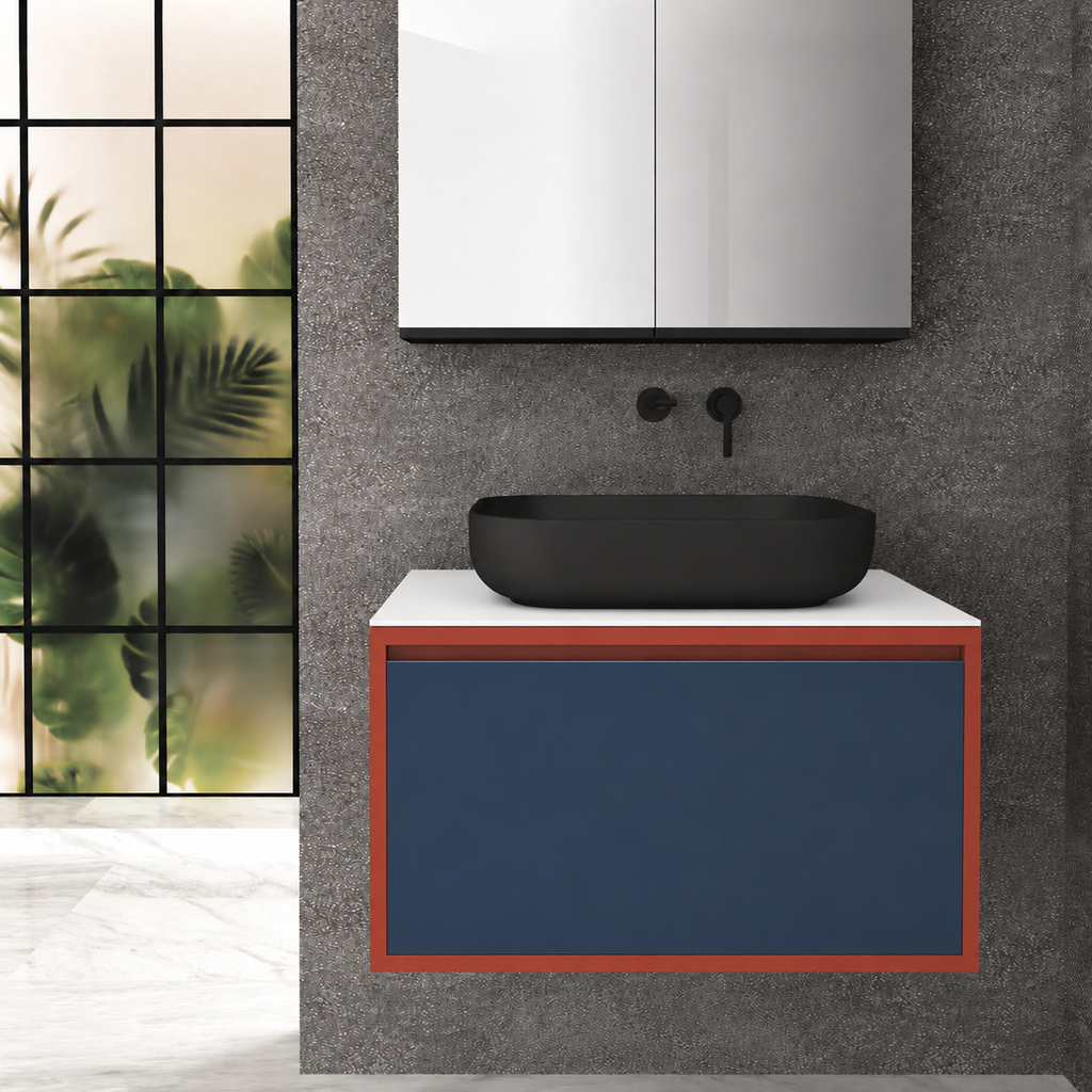 Drawer 80 Deep vanity - cabinet 165 / drawer 167 / White countertop