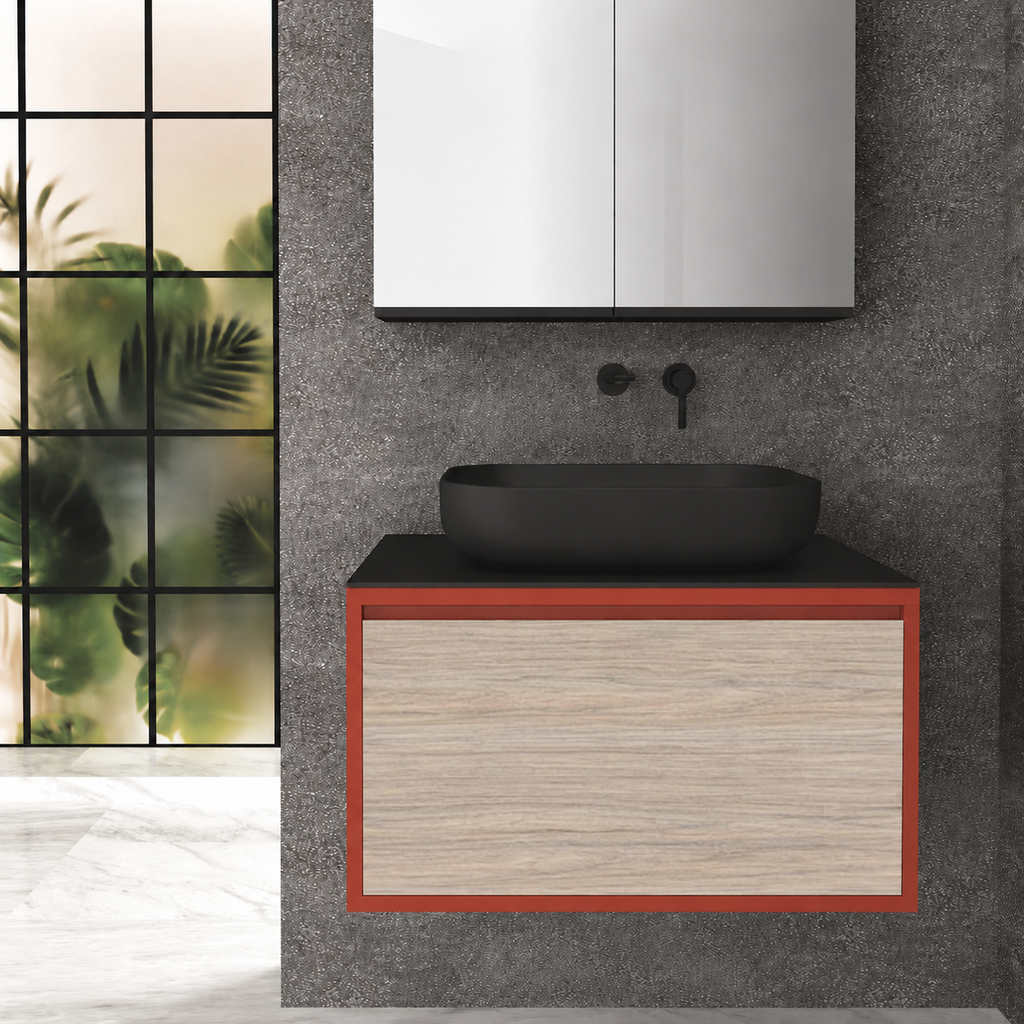 Drawer 80 Deep vanity - cabinet 165 / drawer 326 / Black countertop