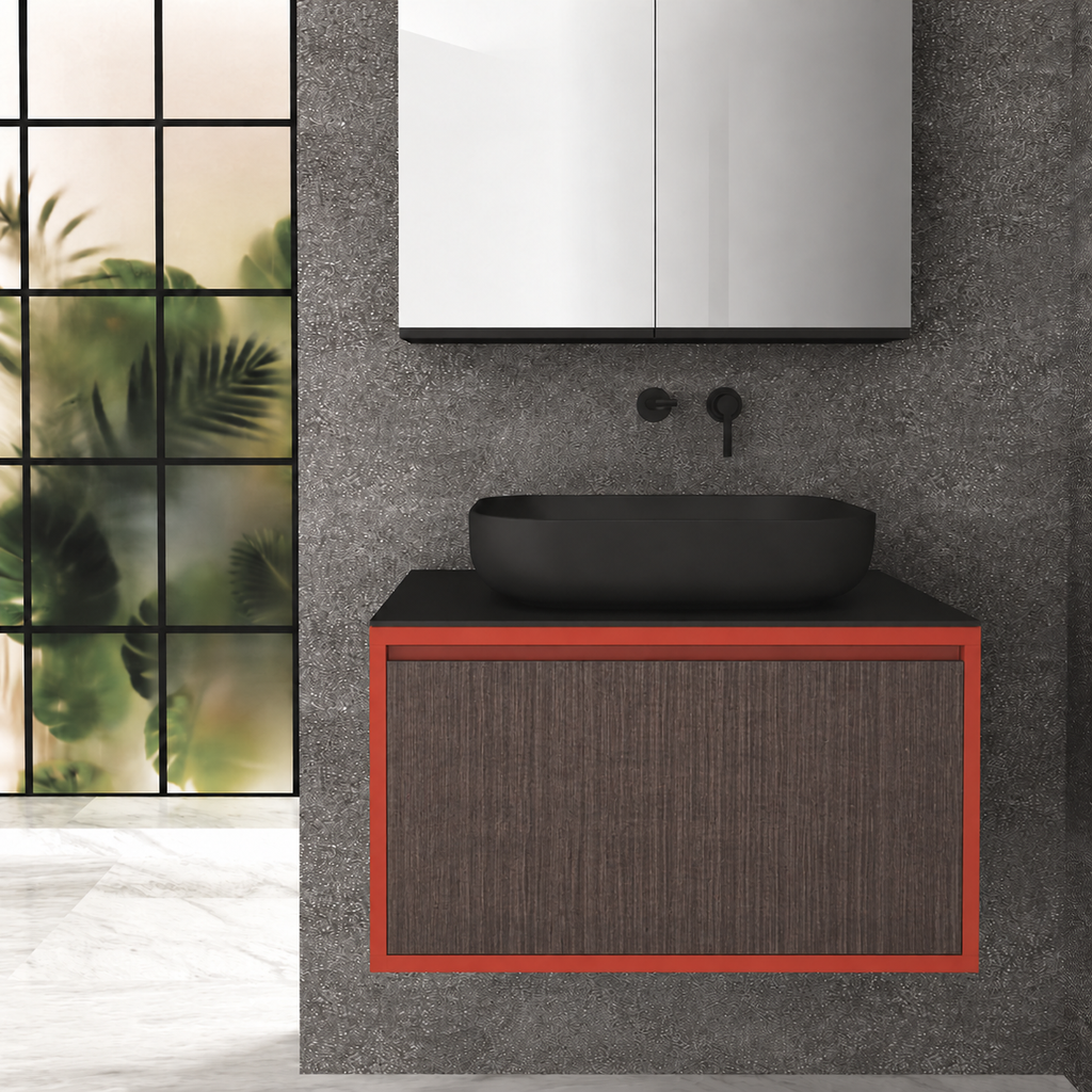 Drawer 80 Deep vanity - cabinet 165 / drawer 399 / Black countertop