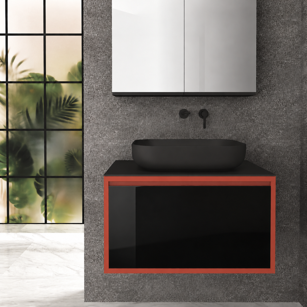 Drawer 80 Deep vanity - cabinet 165 / drawer 6040 / Black countertop