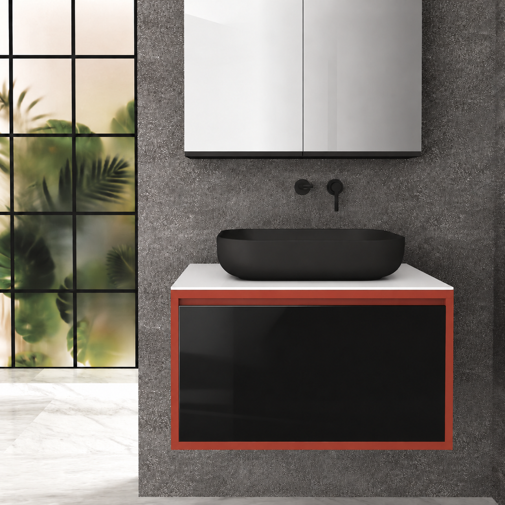 Drawer 80 Deep vanity - cabinet 165 / drawer 6040 / White countertop