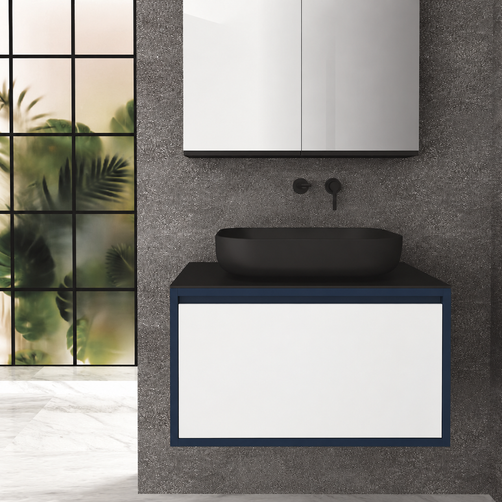 Drawer 80 Deep vanity - cabinet 167 / drawer 101 / Black countertop