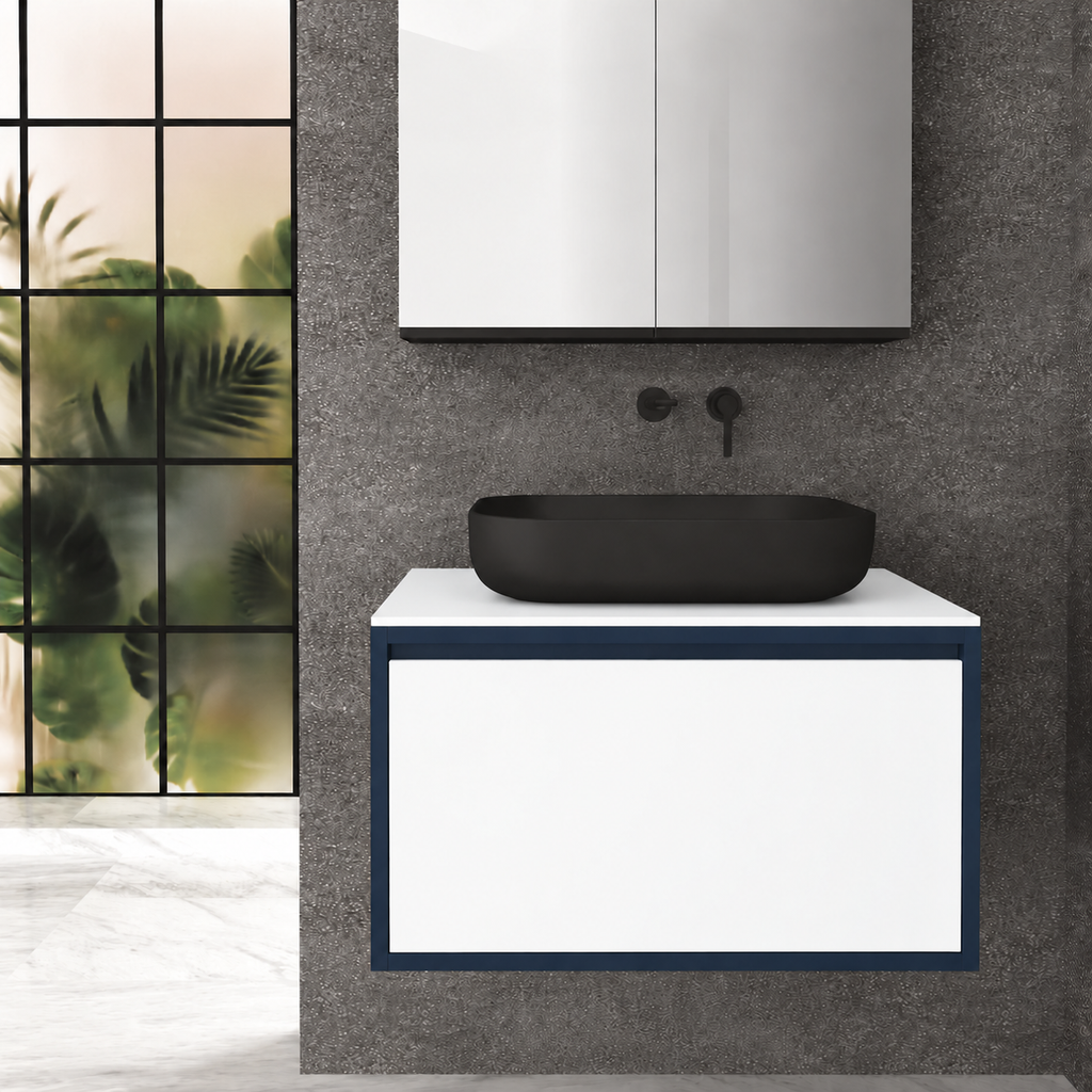 Drawer 80 Deep vanity - cabinet 167 / drawer 101 / White countertop